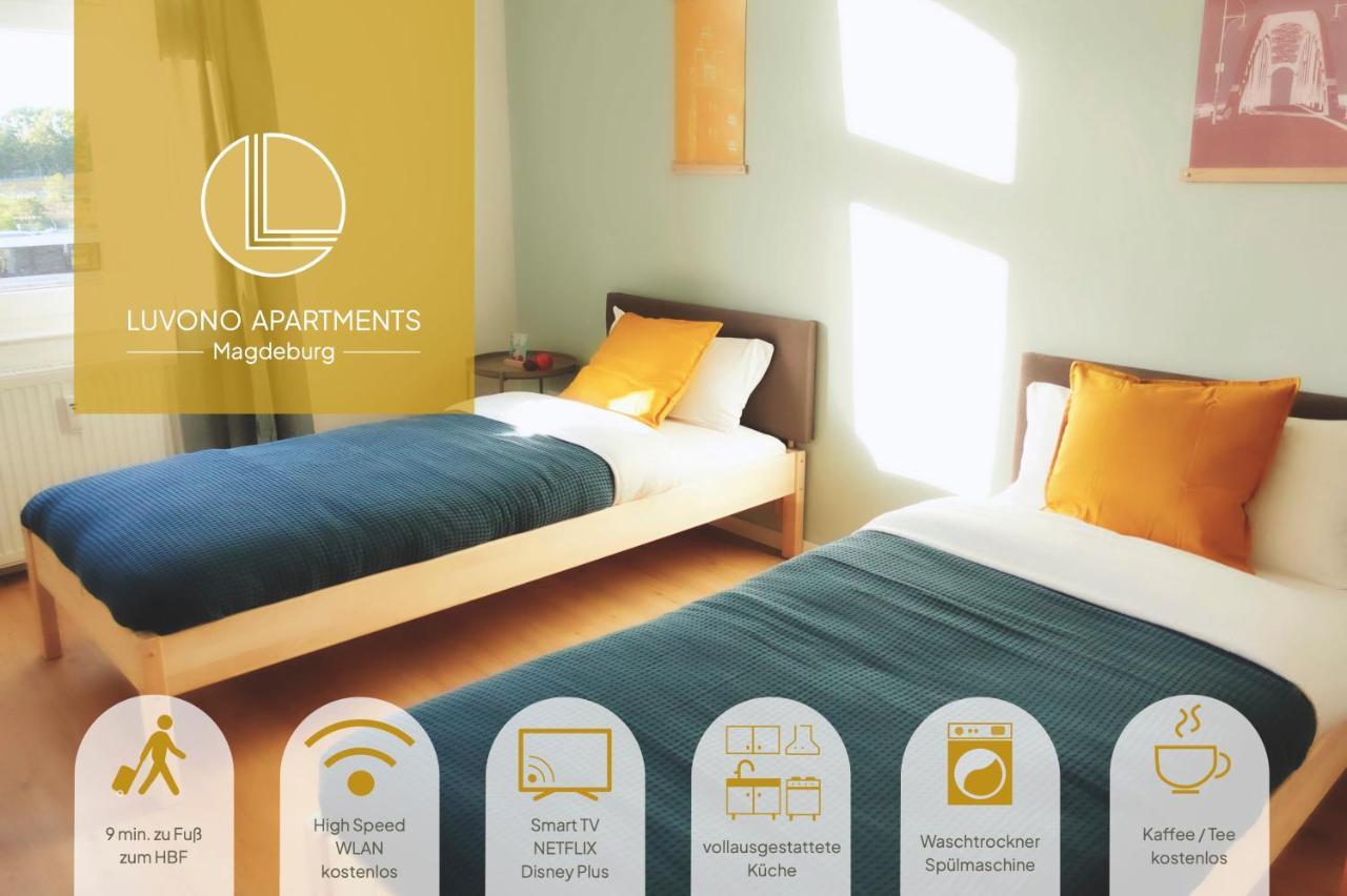 Luvono Apartments - 2 Schlafzimmer / Netflix / Disney+ Magdeburg Eksteriør billede
